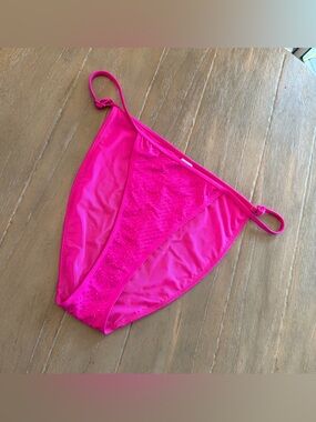 Good American Hot Pink Bikini Bottoms